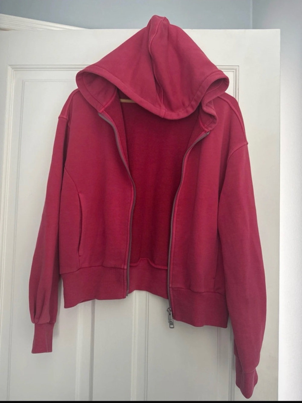 Beyond Yoga Women's Deep Red Full-Zip Hoodie
